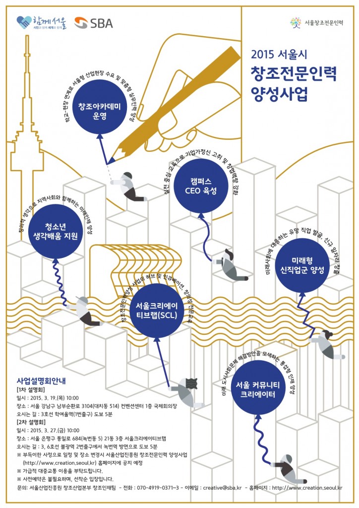 (포스터)2015 서울시 창조전문인력 양성사업 사업설명회